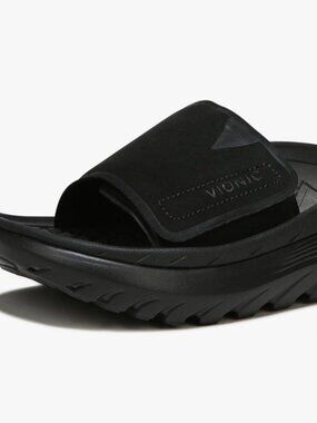 Vionic Unisex Rejuvenate Slides Slide Sandal 11 Women/10 Men Black